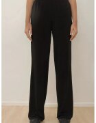 HiCCUP Pantaloni dama - cu talie elastica - negru - poliester si elastan