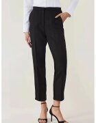 HiCCUP Pantaloni dama - cu talie inalta - croiala dreapta - negru - textil