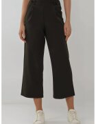HiCCUP Pantaloni dama - cu talie inalta - detalii nasturi - negru - textil