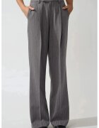 HiCCUP Pantaloni dama - drepti - plisati - gri - textil