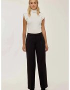 HiCCUP Pantaloni dama - drepti plisati - negri - poliester-elastan