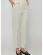 HiCCUP Pantaloni dama - drepti premium - talie inalta - alb - bumbac-elastan