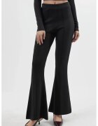 HiCCUP Pantaloni dama - evazati - negru - textil