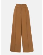 HiCCUP Pantaloni dama - largi cu talie inalta - eleganti - maro - Maro deschis