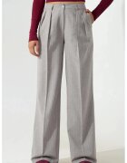 HiCCUP Pantaloni dama - Palazzo - poliester/viscoza - cu dungi gri - Gri