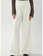 HiCCUP Pantaloni dama - Palazzo - talie inalta - textil - alb - Alb