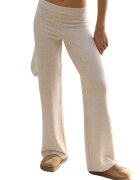 HiCCUP Pantaloni dama - talie inalta - bej - tricot