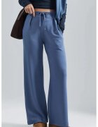 HiCCUP Pantaloni dama tesatura tricotata - Albastru