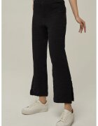 HiCCUP Pantaloni dama - texturati - talie inalta - negru - bumbac-elastan
