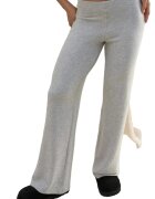 HiCCUP Pantaloni dama - tricot - talie inalta - gri deschis