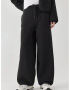 HiCCUP Pantaloni de trening - basic - croiala lejera - negru - textil