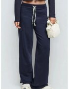 HiCCUP Pantaloni de trening - croiala dreapta - talie elastica - albastru - Albastru inchis