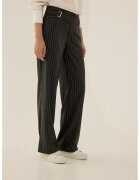 HiCCUP Pantaloni eleganti pentru dama - cu dungi - textil - negru
