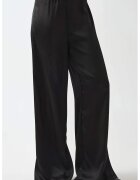 HiCCUP Pantaloni pentru dama - largi - satin - negru
