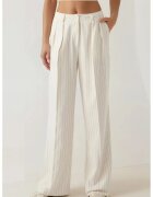 HiCCUP Pantaloni pentru dama Palazzo - plisati - alb - Alb fildes