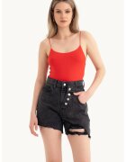 HiCCUP Pantaloni scurti asimetrici din denim