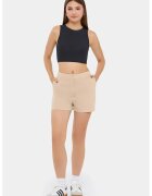 HiCCUP Pantaloni scurti - Bermuda - cu nasturi - culoare naturala - bumbac si in