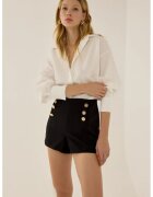 HiCCUP Pantaloni scurti - cu detalii aurii - textil - Negru