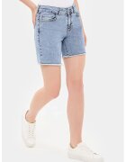 HiCCUP Pantaloni scurti dama - denim - talie medie - albastri