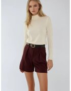 HiCCUP Pantaloni scurti dama - mini - talie inalta - rosu - elastan-poliester