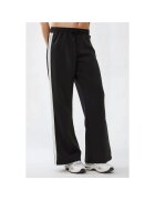 HiCCUP Pantaloni sport dama - cu dungi - croi larg - negru - textil