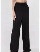 HiCCUP Pantaloni sport dama - talie elastica - croiala larga - negru - textil