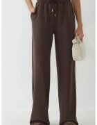 HiCCUP Pantaloni talie inalta - Maro inchis