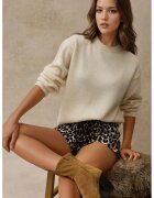 HiCCUP Pulover dama basic - guler rotund - tricot - Fildes Natural -