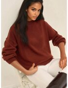 HiCCUP Pulover dama - confortabil - caramiziu - tricot