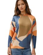 HiCCUP Pulover dama - cu guler rotund - tricot - Portocaliu stralucitor -