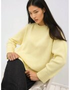 HiCCUP Pulover dama guler rotund - confortabil - galben - tricot