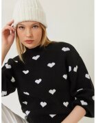 HiCCUP Pulover dama - model inimioara - Relaxed Fit - tricot -