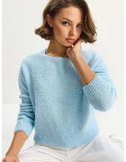 HiCCUP Pulover dama - Pulover tricotat - Albastru bebelus - Tricot -