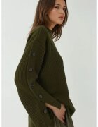 HiCCUP Pulover dama - Tricot - Kaki