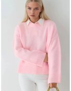 HiCCUP Pulover dama - Tricot - Roz pal