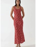 HiCCUP Rochie floral - rosu - poliester
