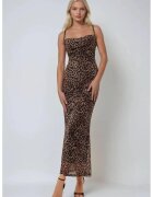 HiCCUP Rochie imprimeu leopard - tul - maro