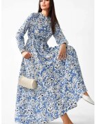 HiCCUP Rochie maxi - albastru - material textil