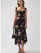 HiCCUP Rochie maxi cu imprimeu - guler in forma de inima - negru - tul