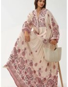 HiCCUP Rochie maxi - decolteu in V - rosu - material textil