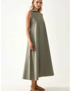HiCCUP Rochie maxi - decolteu rotund - fara maneci - verde - textil