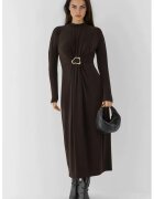 HiCCUP Rochie Maxi - Elastica - Detaliu Accesoriu - Maro Castaniu - Jerseu
