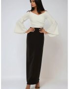 HiCCUP Rochie maxi - eleganta - negru - textil