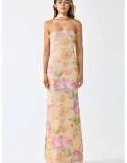 HiCCUP Rochie maxi - fara bretele - imprimeu floral - multicolor - tul