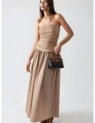 HiCCUP Rochie maxi - fara bretele - maro - textil