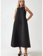 HiCCUP Rochie maxi - fara maneci - guler rotund - neagra - textil