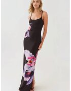 HiCCUP Rochie maxi - floral - mulata - neagra - jerseu