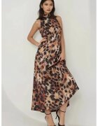 HiCCUP Rochie maxi - guler halter - multicolor - satin