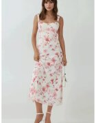 HiCCUP Rochie maxi - imprimeu - guler cu inima - multicolor - tul
