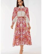 HiCCUP Rochie maxi - imprimeu - portocalie - textil